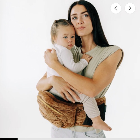 Tushbaby Accessories - Quilted Brown Baby Hip Seat Carrier - Comfortable Hands-Free Infant Support